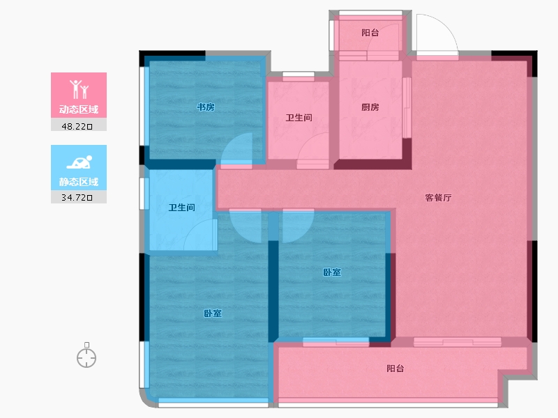 四川省-宜宾市-树高麓院-73.19-户型库-动静分区