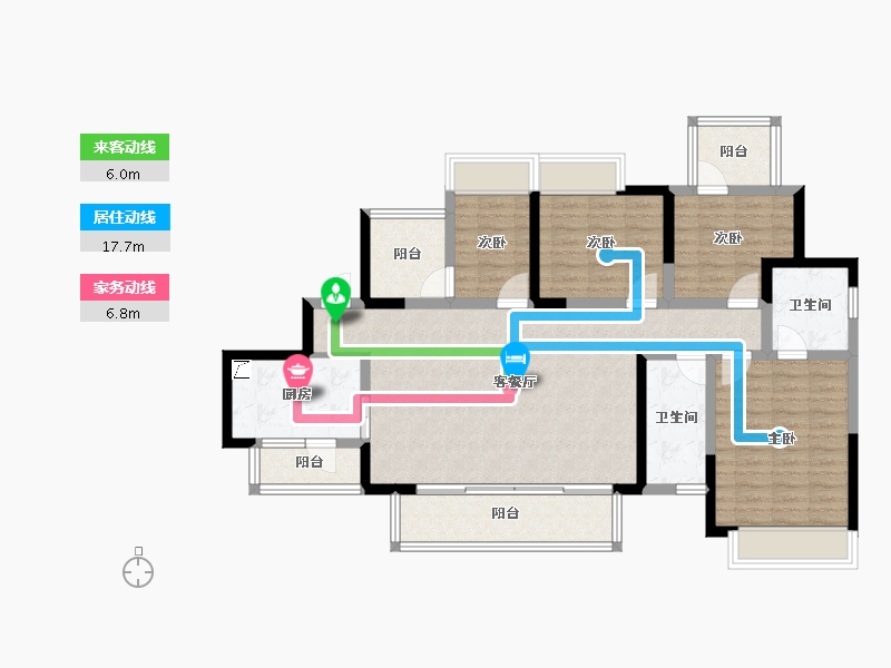 四川省-成都市-融创春风十里-110.56-户型库-动静线