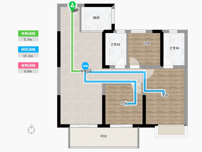 河南省-洛阳市-蓝光钰泷府-85.05-户型库-动静线