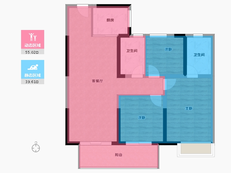 河南省-洛阳市-蓝光钰泷府-85.05-户型库-动静分区