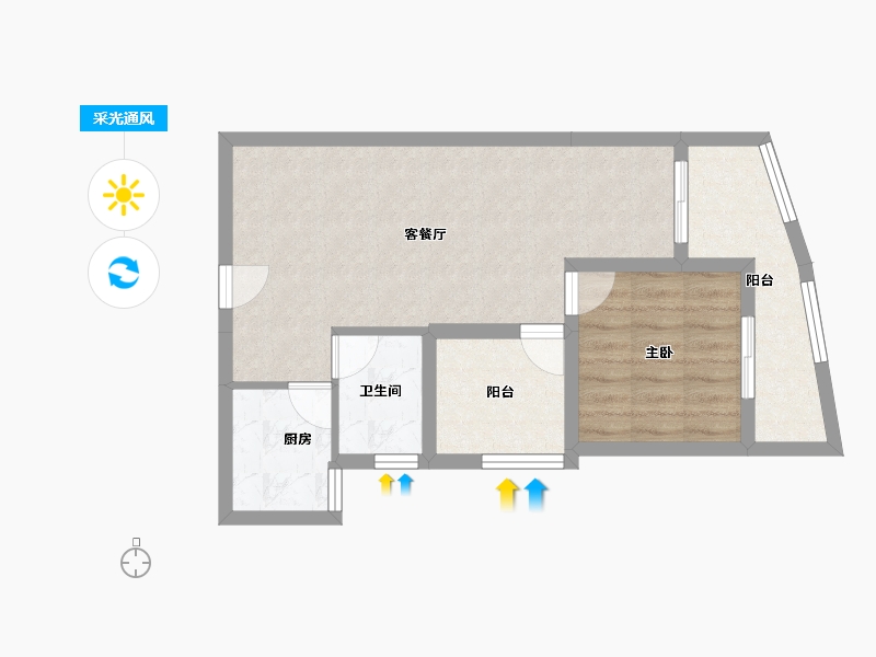 海南省-三亚市-航天云海台-55.85-户型库-采光通风