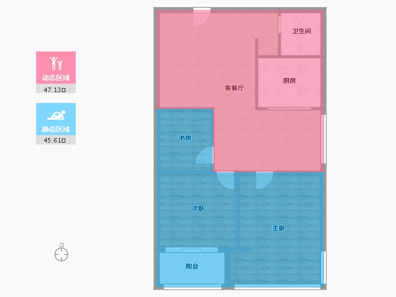 湖北省-武汉市-德盛大厦-B座-85.00-户型库-动静分区