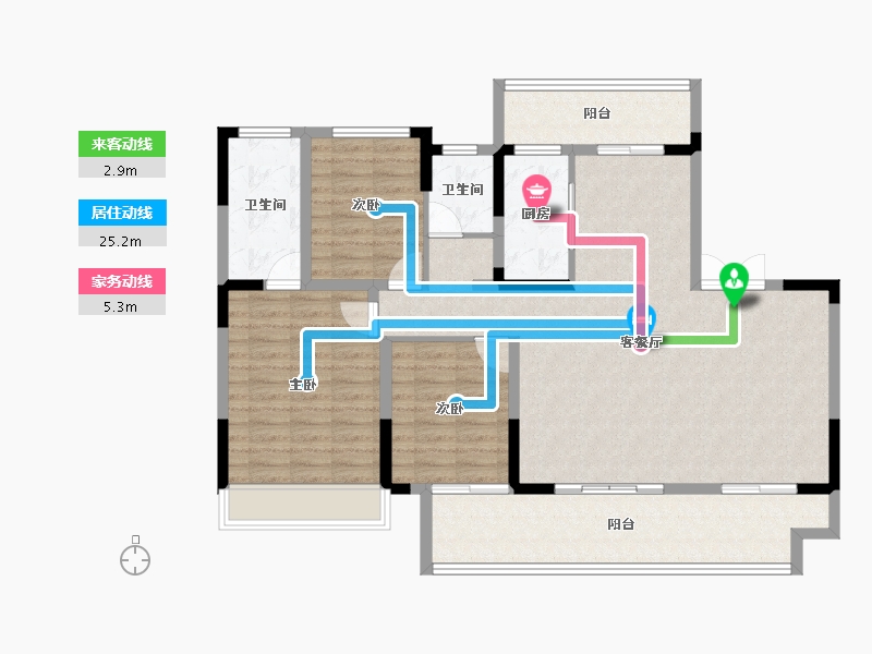 河南省-南阳市-淯龙府-115.13-户型库-动静线