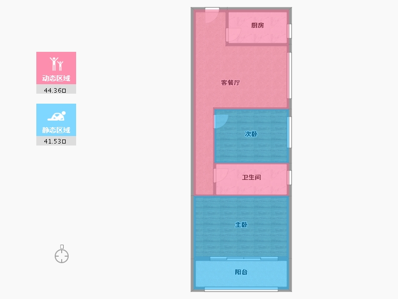 江苏省-镇江市-粤港·臻园-78.20-户型库-动静分区