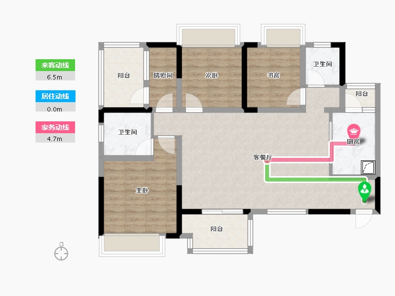 四川省-泸州市-航发翰林郡-97.38-户型库-动静线