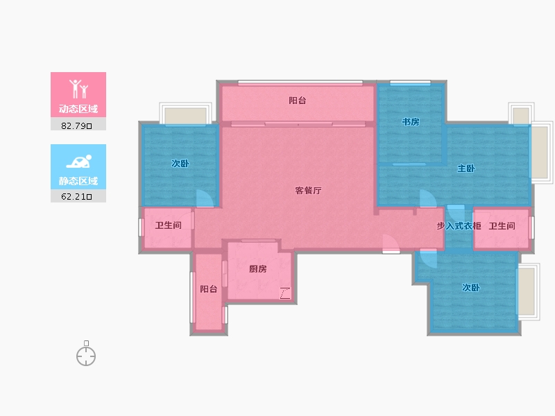 江西省-南昌市-万达文化旅游城M区滨江学府-143.00-户型库-动静分区