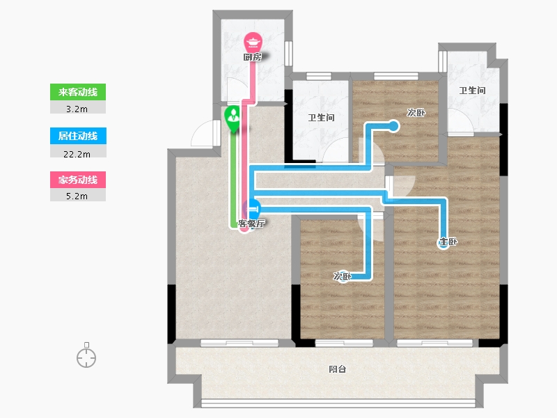 河南省-南阳市-淯龙府-87.96-户型库-动静线