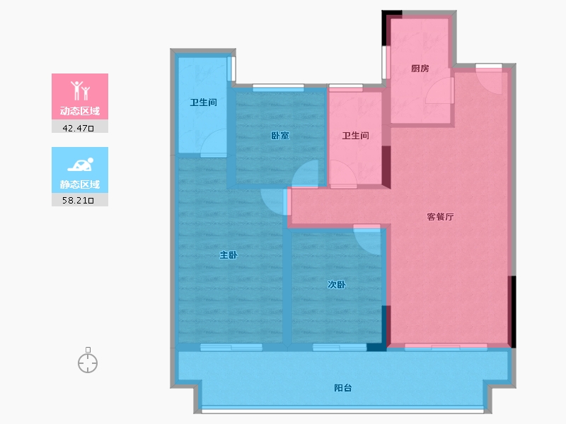 河南省-南阳市-淯龙府-89.96-户型库-动静分区