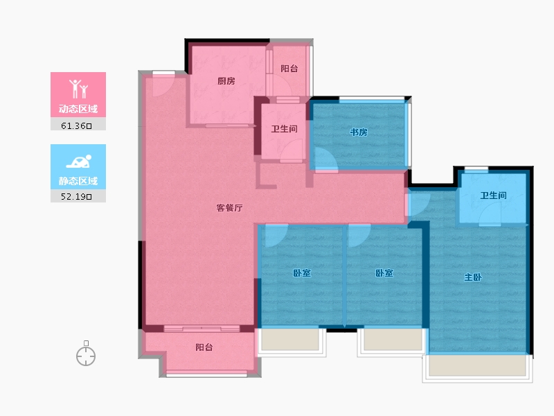 广东省-惠州市-佳兆业东江新城-101.20-户型库-动静分区