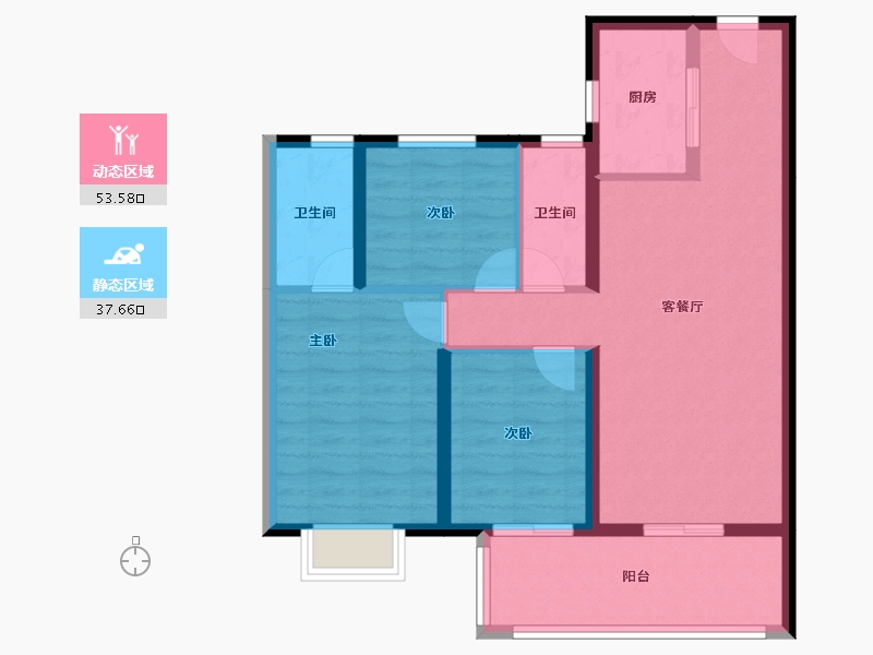 云南省-昆明市-云和中心云和府-81.41-户型库-动静分区