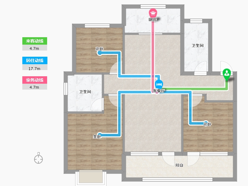 山东省-青岛市-青特星悦-92.00-户型库-动静线