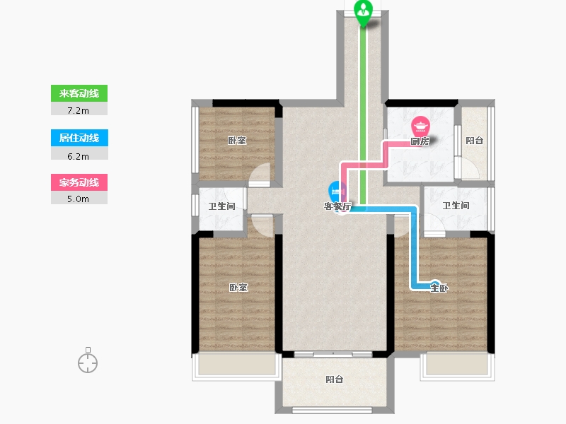 广东省-惠州市-博景湾-96.89-户型库-动静线