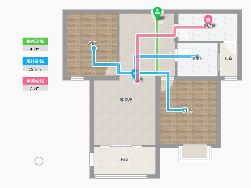 江苏省-镇江市-粤港·臻园-73.18-户型库-动静线