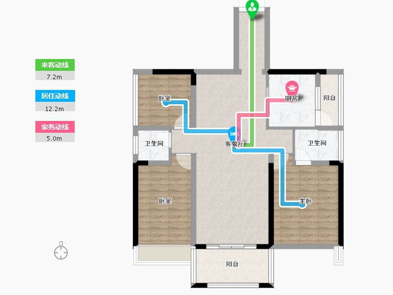 广东省-惠州市-博景湾-96.93-户型库-动静线