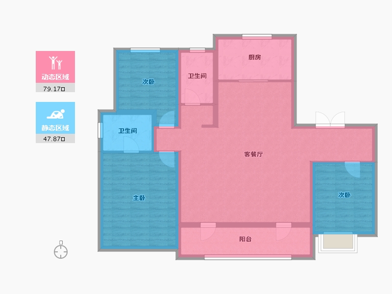 山东省-青岛市-禹洲悦府-114.40-户型库-动静分区