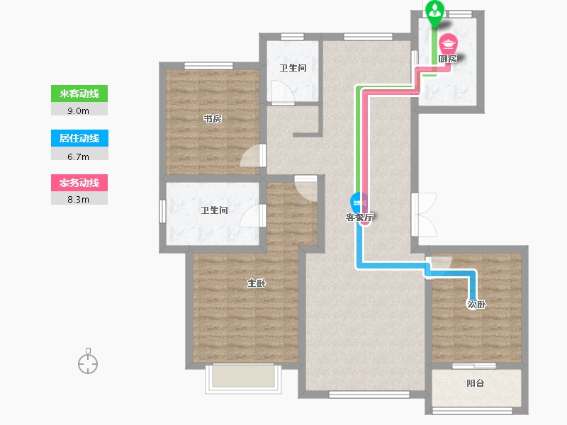 山东省-烟台市-华信家园-110.39-户型库-动静线