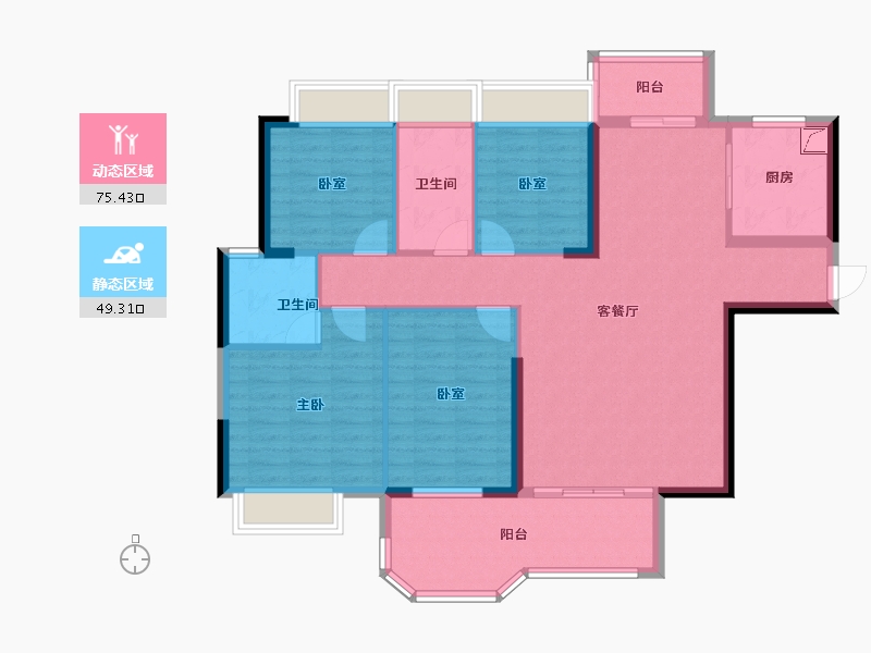 广东省-惠州市-嘉和盛世花园-112.33-户型库-动静分区