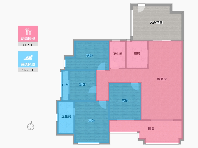 福建省-厦门市-水云湾-130.00-户型库-动静分区