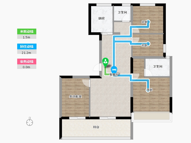 浙江省-绍兴市-阳光城碧桂园玺园-102.87-户型库-动静线