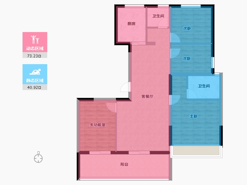 浙江省-绍兴市-阳光城碧桂园玺园-102.87-户型库-动静分区