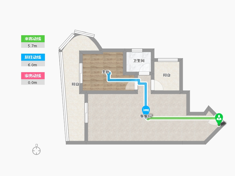 海南省-三亚市-航天云海台-58.70-户型库-动静线