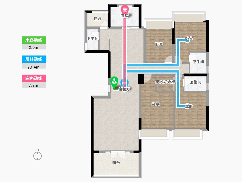 广东省-惠州市-亨柏凯旋华府-137.49-户型库-动静线