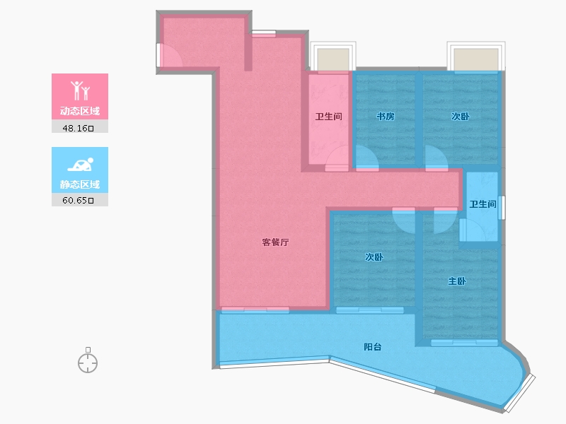 海南省-三亚市-航天云海台-95.98-户型库-动静分区