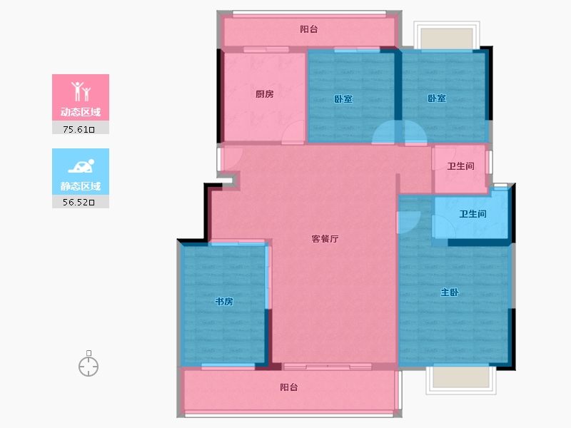 云南省-昆明市-翰文九万里-120.22-户型库-动静分区