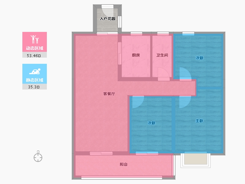 云南省-昆明市-复地雲極-81.54-户型库-动静分区