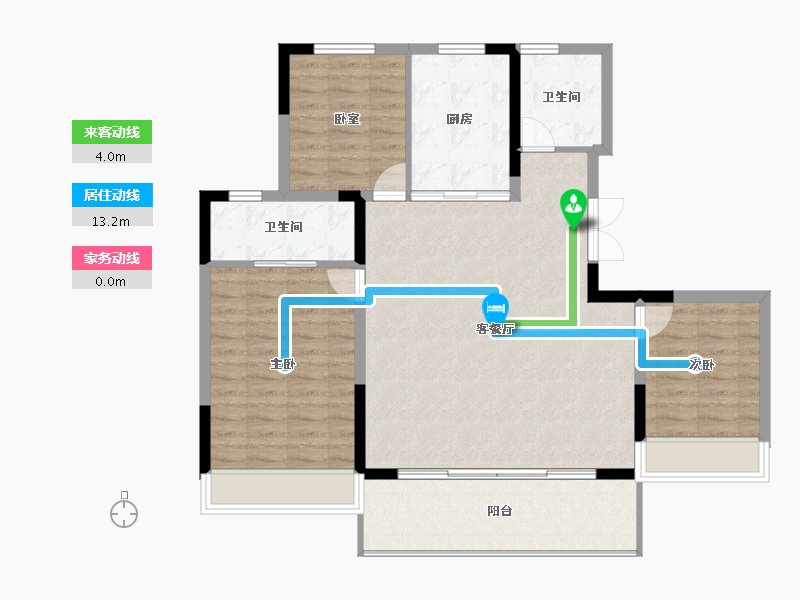 河南省-洛阳市-泽京铂宸万达广场-105.51-户型库-动静线