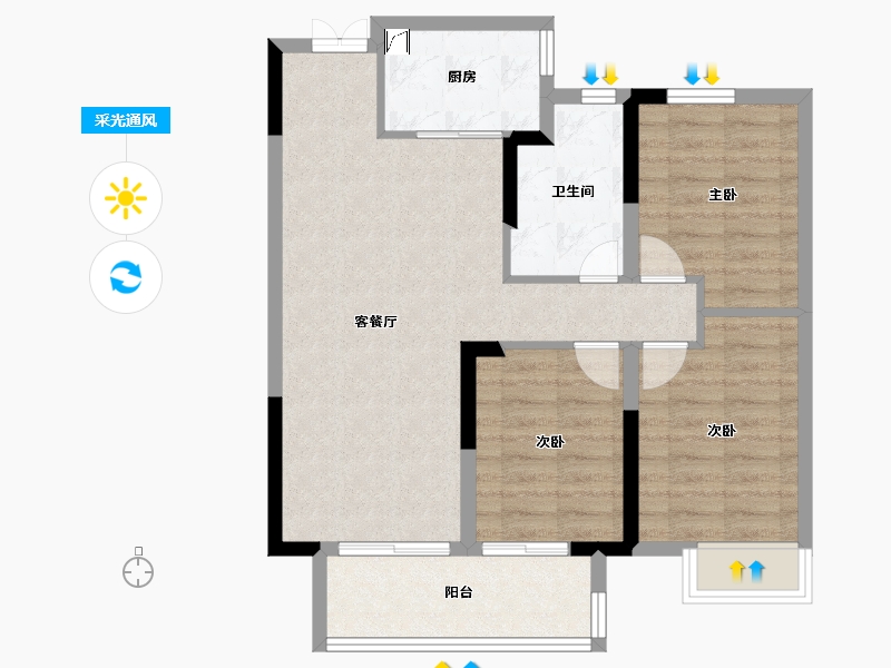 湖北省-武汉市-中建福地星城-77.30-户型库-采光通风