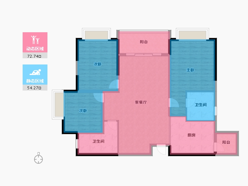 四川省-成都市-恒大林溪郡-115.01-户型库-动静分区