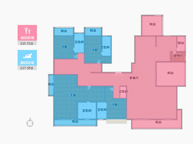 海南省-陵水黎族自治县-雅居乐清水湾-522.12-户型库-动静分区