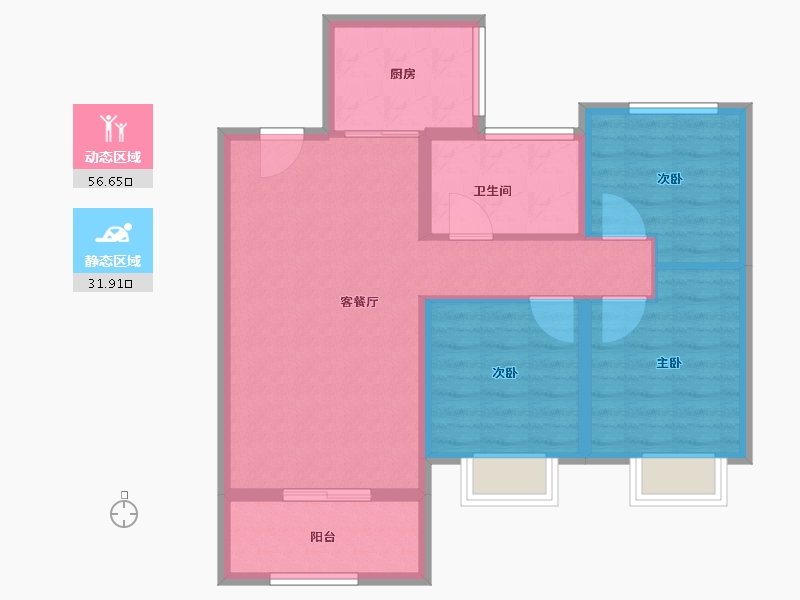 山东省-青岛市-山海大观-79.24-户型库-动静分区