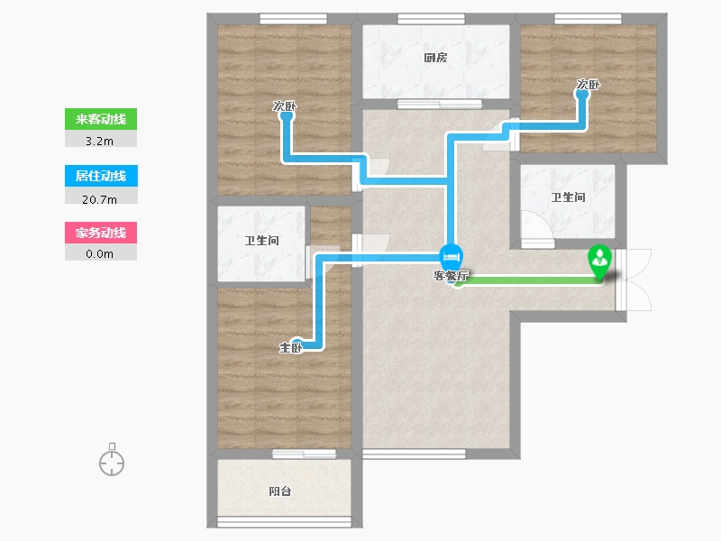 甘肃省-陇南市-利得新城-83.00-户型库-动静线