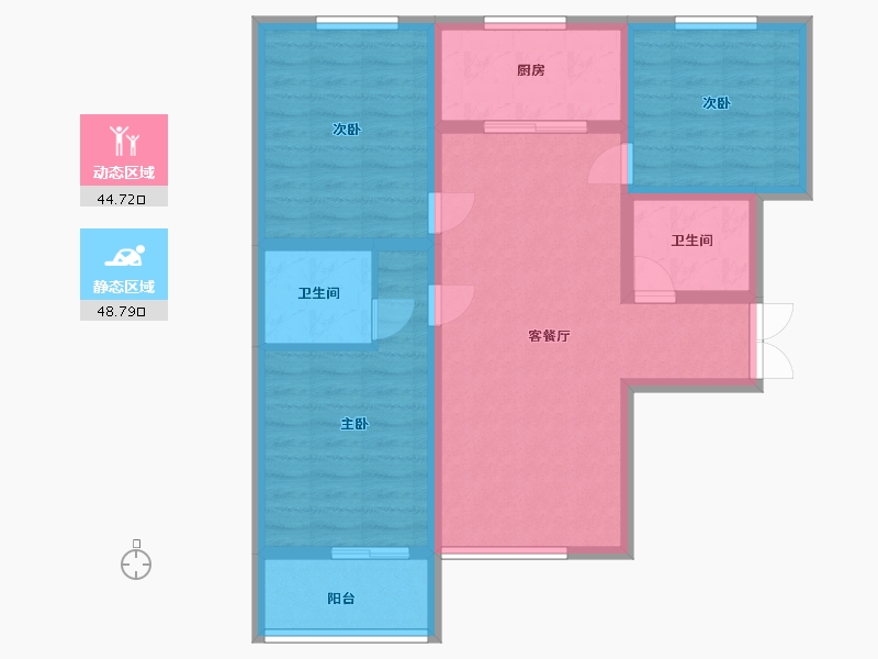 甘肃省-陇南市-利得新城-83.00-户型库-动静分区