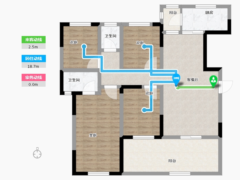 河南省-驻马店市-阳光翡翠国际-102.53-户型库-动静线