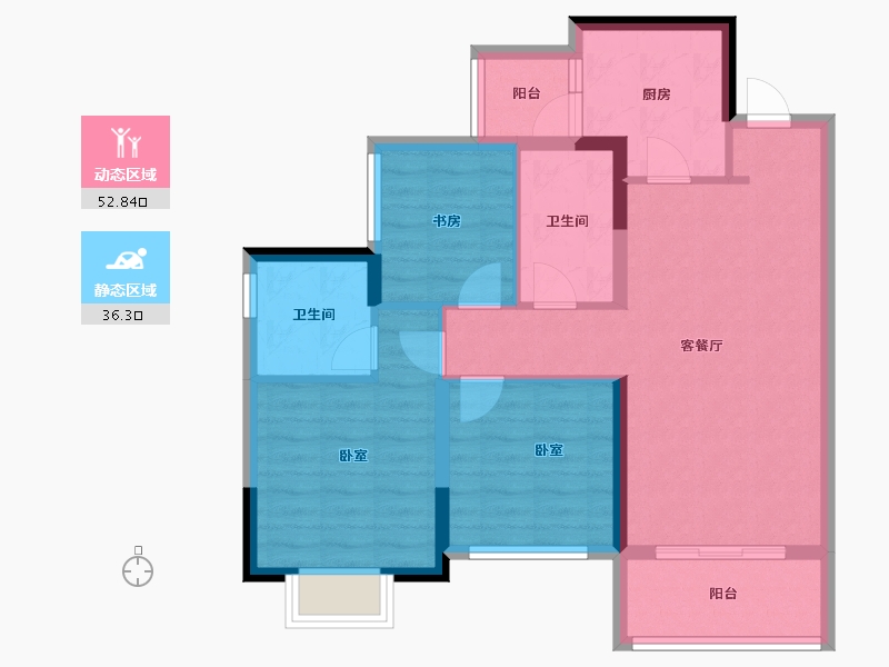 四川省-成都市-融创翰林学府-79.20-户型库-动静分区