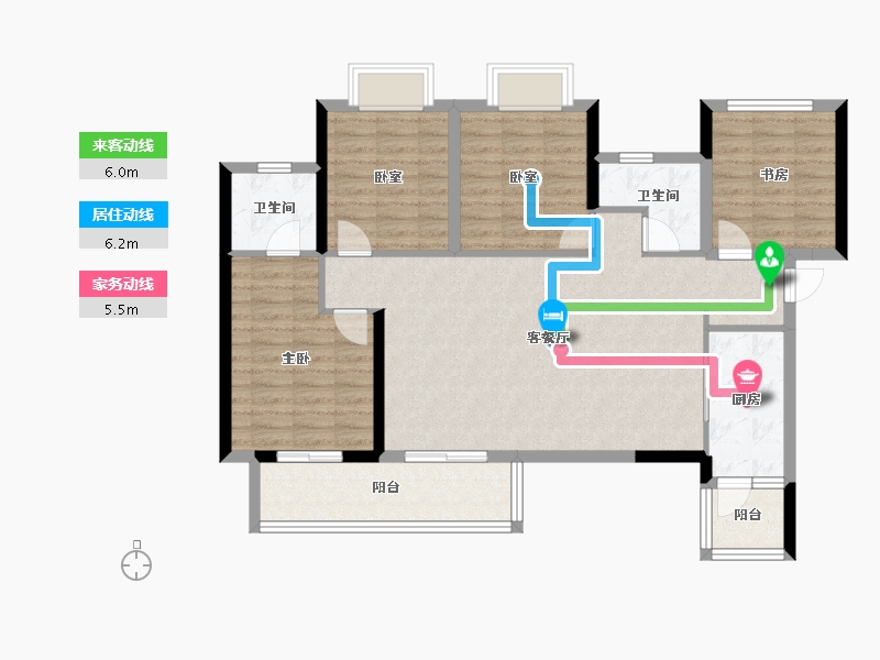 四川省-成都市-花屿岛-103.52-户型库-动静线