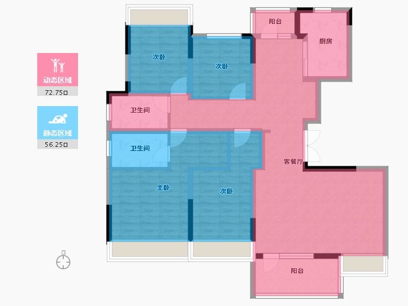 四川省-成都市-电建地产长运东安-114.18-户型库-动静分区