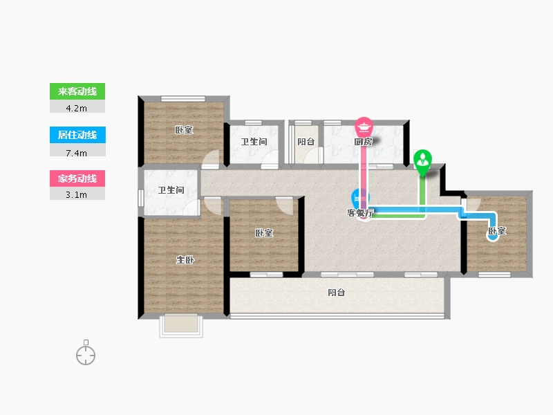 四川省-成都市-隆鑫公园首府-122.02-户型库-动静线