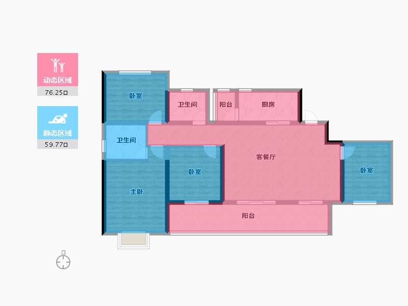 四川省-成都市-隆鑫公园首府-122.02-户型库-动静分区