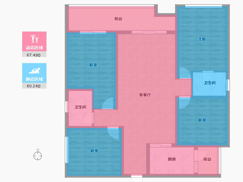 四川省-成都市-欧郡源里小区-113.91-户型库-动静分区