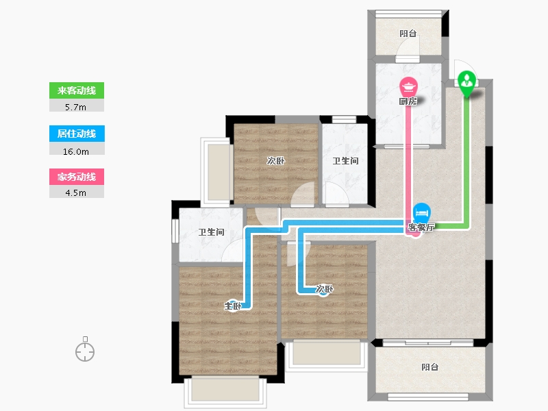 四川省-成都市-恒大林溪郡-83.86-户型库-动静线