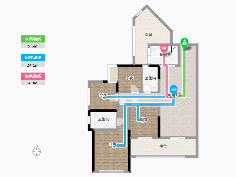 四川省-成都市-麓云-101.00-户型库-动静线