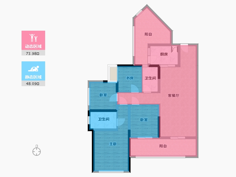 四川省-成都市-麓云-101.00-户型库-动静分区