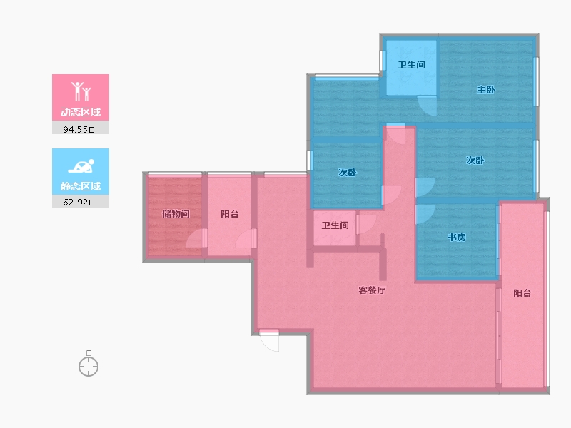 广西壮族自治区-柳州市-通建中天城-143.50-户型库-动静分区