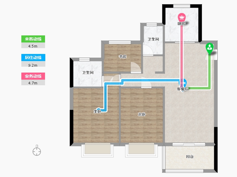 浙江省-金华市-锦绣天成-97.00-户型库-动静线