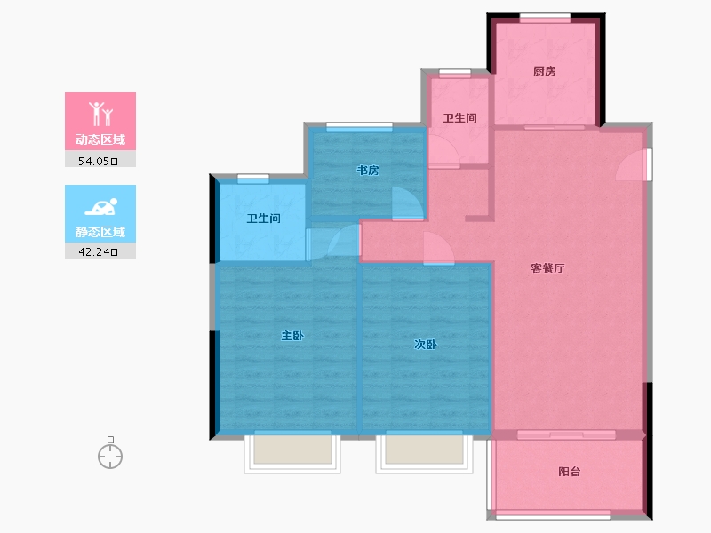 浙江省-金华市-锦绣天成-97.00-户型库-动静分区