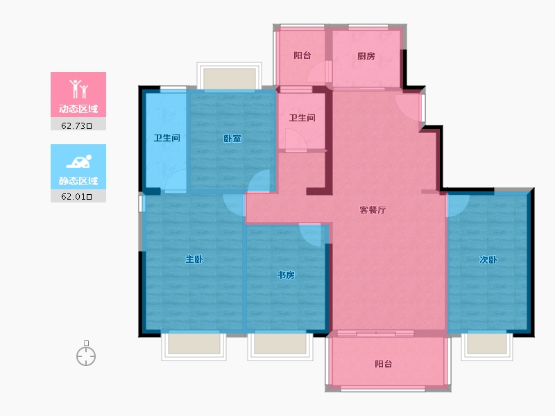 云南省-昆明市-翰文九万里-113.01-户型库-动静分区